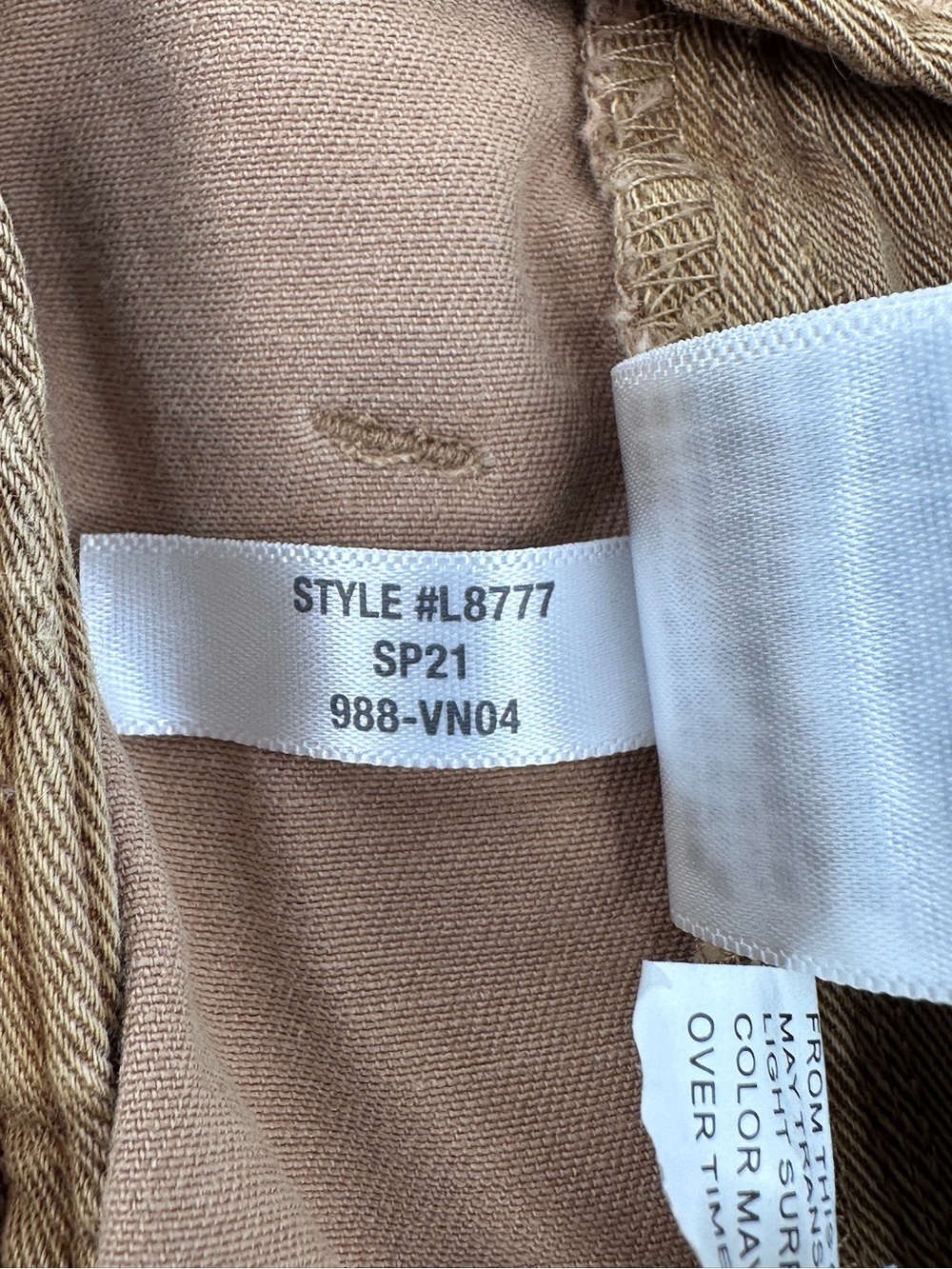 Madewell 7” Chino Shorts Men’s 36 Khaki Camel Stretch Flat Front - Picture 6 of 7